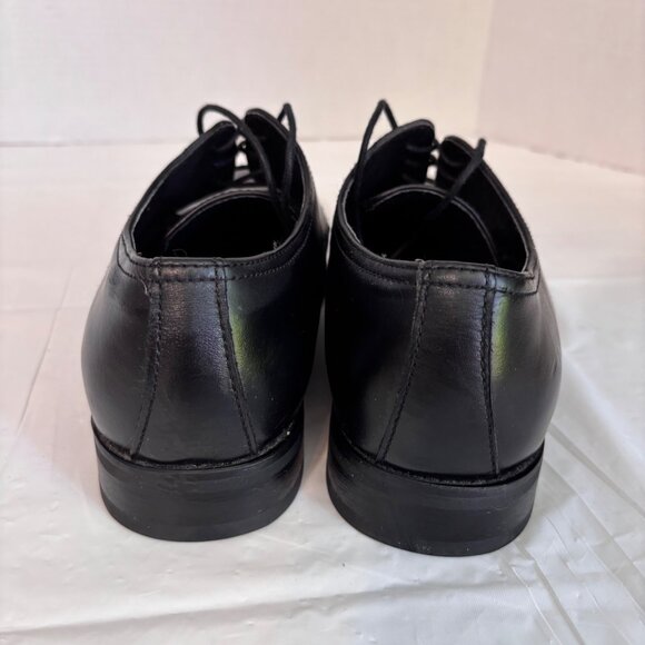 Robert Wayne Men's Black Leather Oxford Lace Up Dress Shoes Size 9.5D Classic - Picture 3 of 8